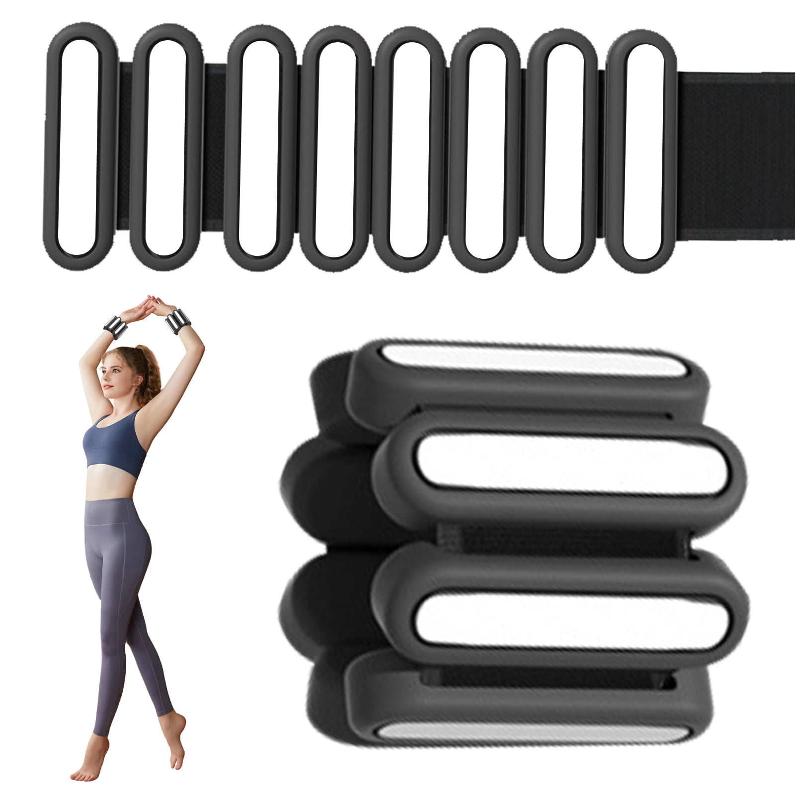 Egoelife Wrist Ankle Weights for Men Women 1 lbs Adjustable Silicone Weighted Bangles for Gym, Yoga, Pilates, Barre, Walking, Running, Strength Training, Arm & Leg Workout Weighted Bracelet