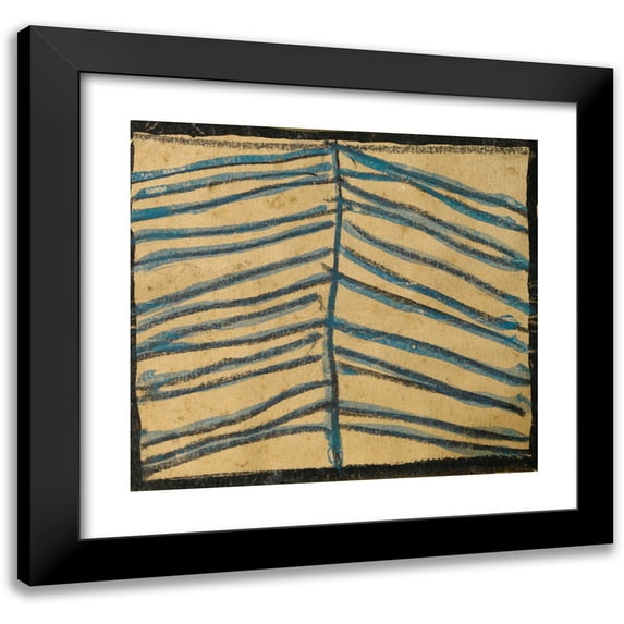 Egon Schiele 13x12 Black Modern Framed Museum Art Print Titled - Abstracted Needle Tree (1918)