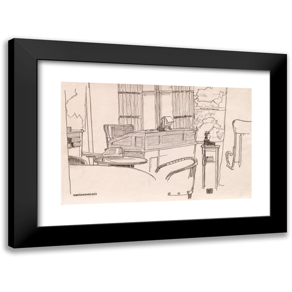 Egon Schiele 14x11 Black Modern Framed Museum Art Print Titled - Ceo of the K. U. K. Consumeran Vienna (1917)