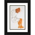 thumbnail image 1 of Egon Schiele 17x24 Black Ornate Framed Double Matted Museum Art Print Titled: The Sleeping Girl (The Sleeping Girl) (1913), 1 of 5