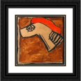 thumbnail image 1 of Egon Schiele 20x20 Black Ornate Framed Double Matted Museum Art Print Titled: Headboard of a Rossharnisch (1918), 1 of 5