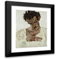 thumbnail image 1 of Egon Schiele 20x24 Black Modern Framed Museum Art Print Titled - Self-Portrait with Lowered Head (1912), 1 of 5
