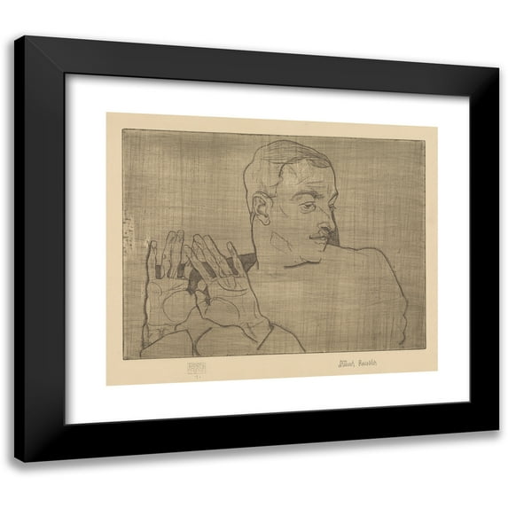 Egon Schiele 24x20 Black Modern Framed Museum Art Print Titled - Arthur Roessler