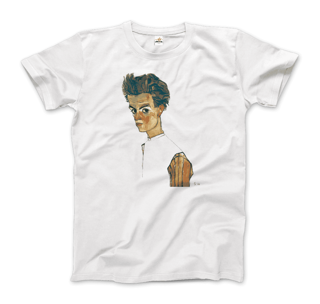 T-shirt Hommage Egon Schiele – The Radical Nude, Coton Flammé Blanc, Taille S, Femme