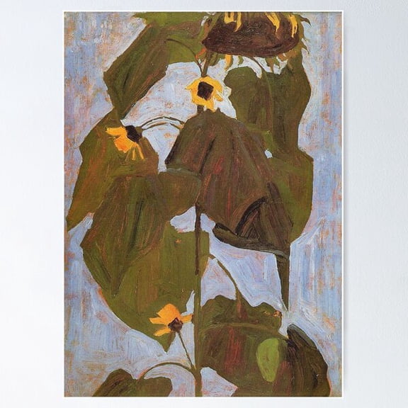 Egon Schiele Sunflower 1908 Poster, Poster Only