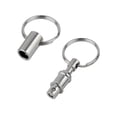 thumbnail image 1 of Egooesam 2 Pcs Detachable Keychain Quick Release Key Ring Chain Heavy Duty Pull Apart Key Holder for Car Keys Work Badge Outdoor Tools Everyday Carry Accessories,Silver, 1 of 9