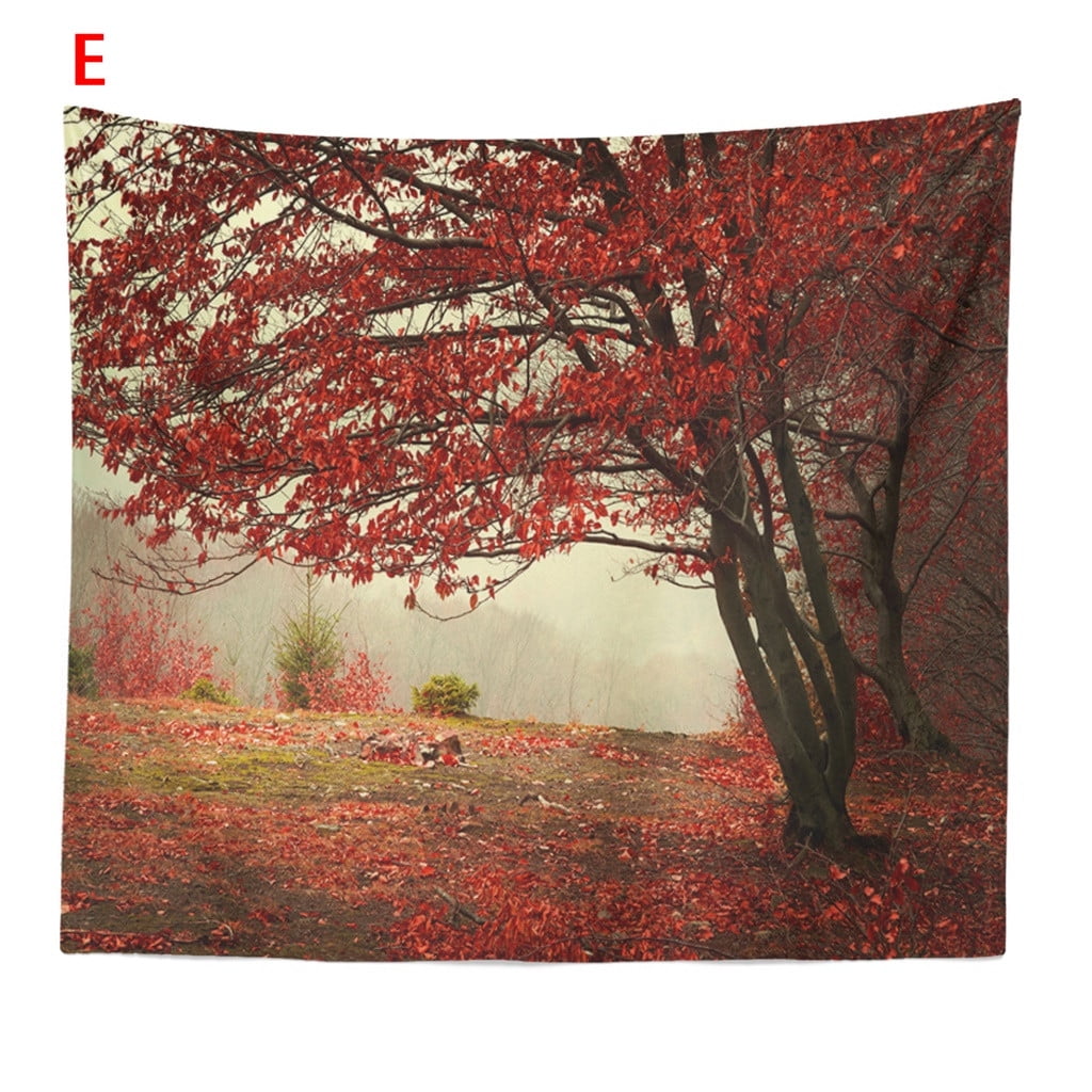 Egooesam Blanket,Misty Forest Tapestry Wall Hanging Nature Landscape