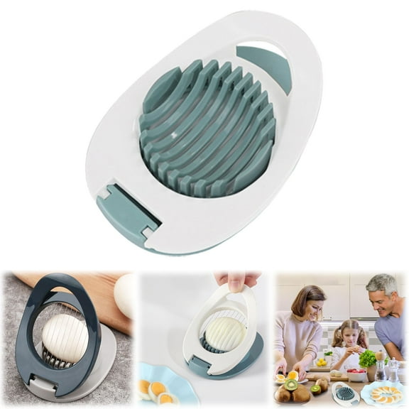 Egooesam Egg Slicer & Dicer for Boiled Eggs - Heavy Duty Cutter Dicer with Stainless Steel Wire, Cuts Strawberries, Kiwis & Soft Fruits Effortlessly - Easy-Clean Kitchen Gadgets