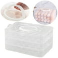 thumbnail image 1 of Egooesam Egg Storage Container for Refrigerator, Egg Storage Holder for Fridge, 3-Layer Deviled Egg Tray, Stackable Fridge Egg Organizer with Lid and Handle, 72 Count Eggs Keeper, 1 of 9