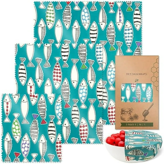 Clearance!Egooesam Kitchen Essentials,Beeswax Wraps For Food 3 Reusable Food Sheets For Fruits And Vegetables 2024 New Food Paper Sheets Plastic Biodegradable Recyclable And,Food Storage
