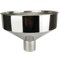 thumbnail image 1 of Egooesam Large Stainless Steel Funnel, Metal Funnel for Cooking Oil and Transmission Liquid and Powder, Food Grade Metal Kitchen Funnels, Funnels for Filling Bottles, Silver, 1 of 8