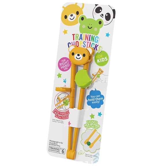 Egooesam Panda Training Chopsticks Reusable Chopsticks Helper for Beginners Learning Chopsticks, Cute Animal Learning Eating Utensils for Tableware,Green