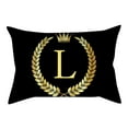 Clearance!Egooesam Pillow Covers,Pillow Cover Black and Gold Letter