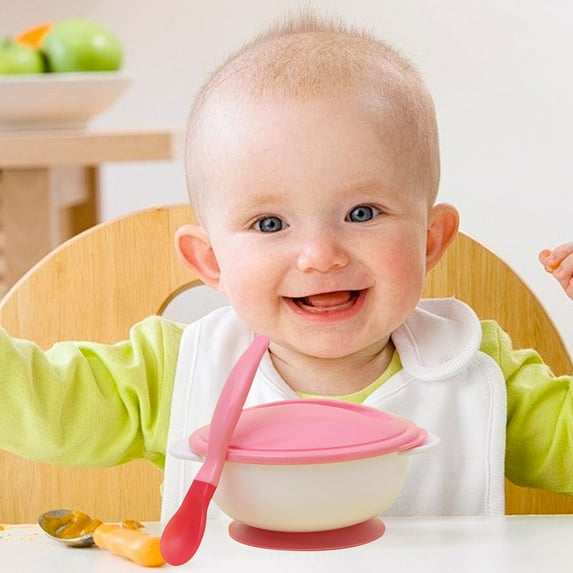 Egooesam Plates And Bowls Sets,Baby Children Training Feeding Dinner Bowl Spoon Tableware Set With Suction Cup,Kitchen Utensils Set,Clearance Items