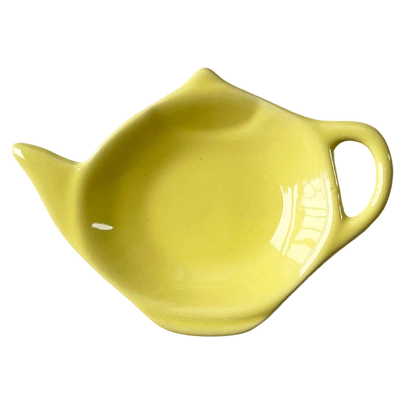 Egooesam Teapot Shaped Tea Bag Holder Ceramic Tea Bag Coaster Dish ...