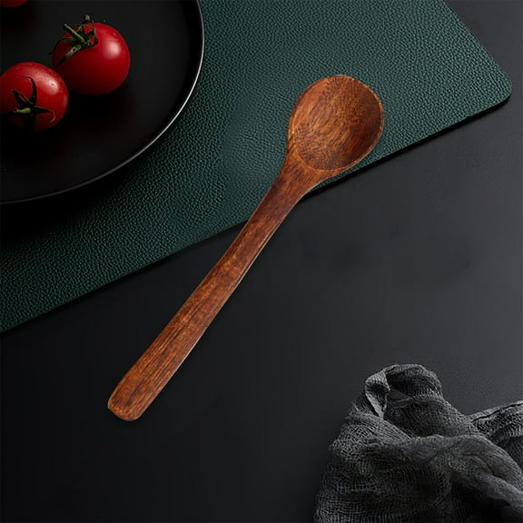 Egooesam Wooden Spoons, Wood Soup Spoons for Eating Mixing Stirring, Long Handle Spoon with Japanese Style for Serving Home Kitchen Cooking Table Spoon