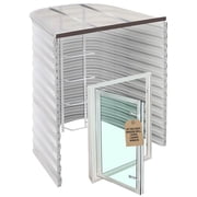 Egress Window Well Kit - Complete Basement Egress Window Kit - Includes Argon-Filled Basement Windows, Windows Well, Ladder and Wells Cover - White, 49"L x 36"W x 48"D