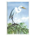 thumbnail image 1 of Egret Bird Balancing Branch Animals & Insects Painting Unframed Art Print Wall Art, 1 of 6