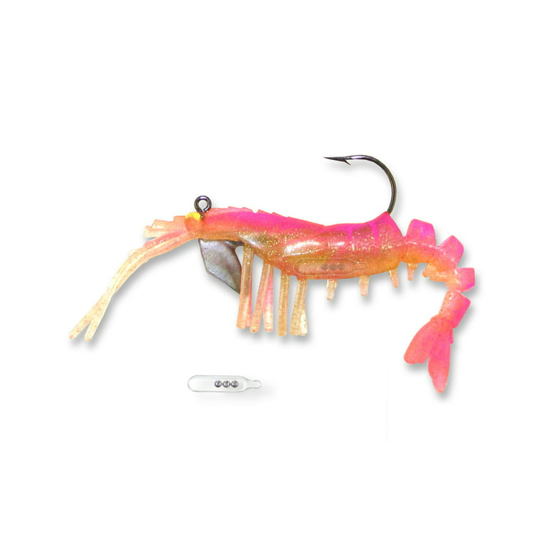 Egret E-VS35R-14-14 Vudu Rattler Shrimp Pink 3.5 Soft Plastic
