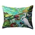 thumbnail image 1 of Egret & Waterlilies Noncorded Pillow 11x14 Small, 1 of 2