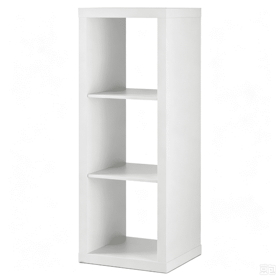 Egsiaanu 3-Cube Storage Organizer, White Textured Finish