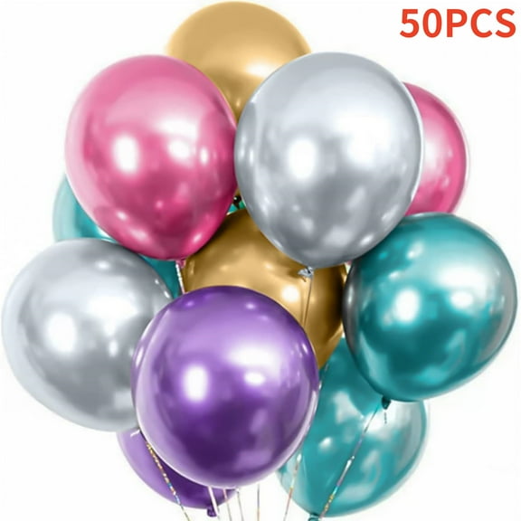 Egsiaanu 50PCS Colorful Party Balloons, 12inch Balloons for Christmas Birthday Party Decoration