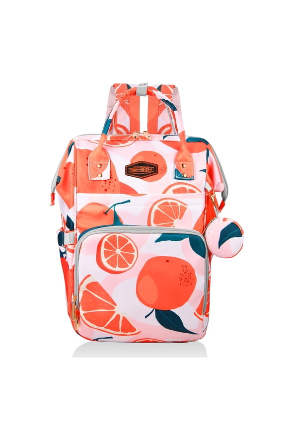 Diaper Bag Backpack, 15.6 inch Large Waterproof Travel Mom Bag with Portable Changing Pad Baby Bag