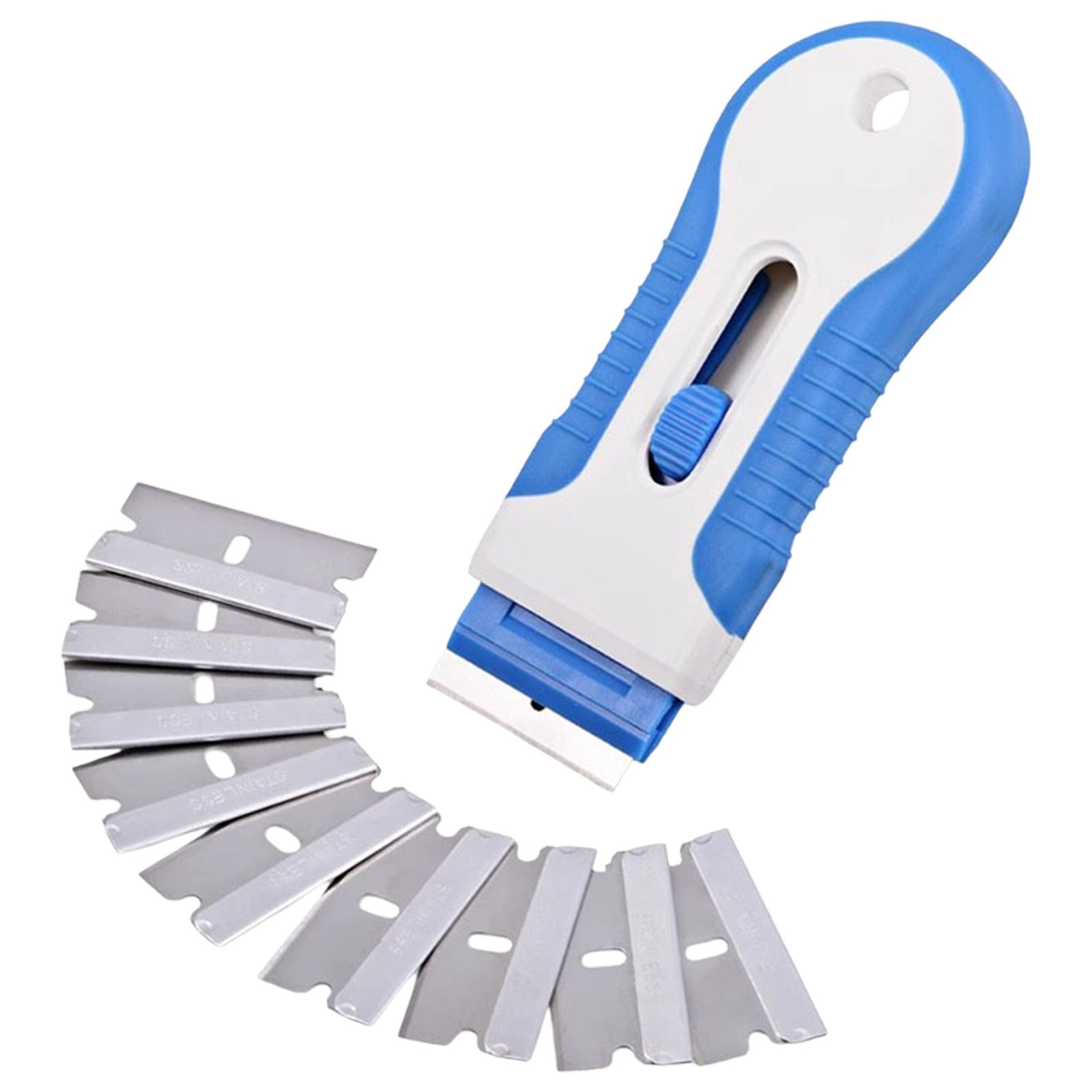 Used Razorblade Labels Eguiwyn 11Pcs Non-Scratch Oven Glass and Cooktop Cleaning Tool ...