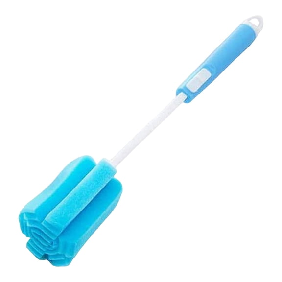 Eguiwyn 3Pcs Bottle Brush Long Handle Cup Cleaner Brush, Sponge Bottle Scrubber Retractable Handle Portable Sponge Cleaning Brush for Cups Wine Glasses Water Bottles Baby Bottles and Vacuum Flasks