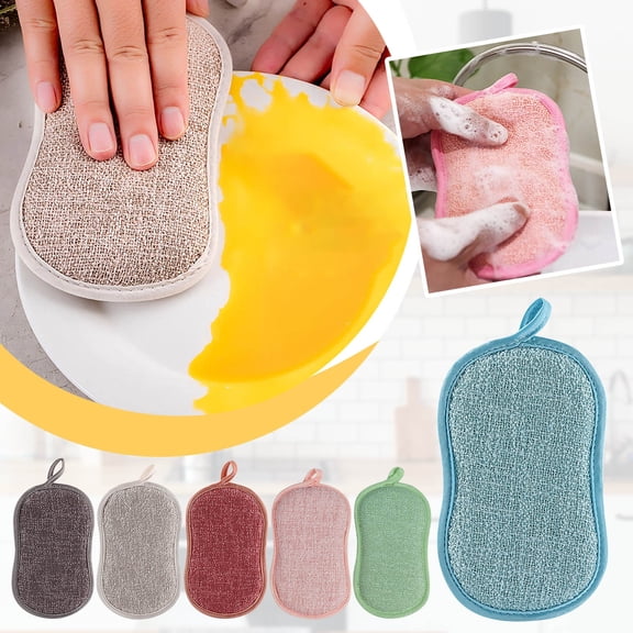 Eguiwyn Bargain Specials Kitchen Utensils Set, Sponge 1*Dishwashing Sponge, Walmart Savings Kitchen Cleaning Appliances, 6.24* 3.9* 0.59 Inches 0.03lb