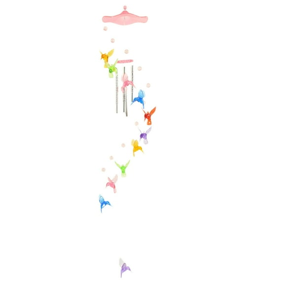 Eguiwyn Campanula Hanging Star Wind Chime Copper Wind Chime Wind Chimes Outdoor Garden Decor Garden Gifts Pink