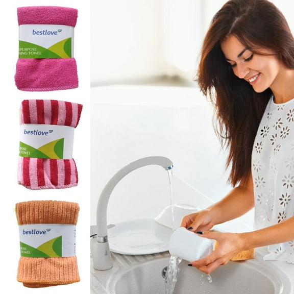 Eguiwyn Clearance Kitchen Towels, Cloth 1 Bundle of Dishcloths, Walmart Savings Household Cleaning Cloth, 11.7* 11.7* 0.39 Inches 0.2lb
