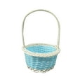 thumbnail image 1 of Eguiwyn Easter Mini Woven Handbasket,Tiny Decorative Picnic Baskets with Handle, Easter Miniature Basket Set for Home Office Decor Wedding Birthday Party Favors, Easter Plastic Woven Basket in Blue, 1 of 6