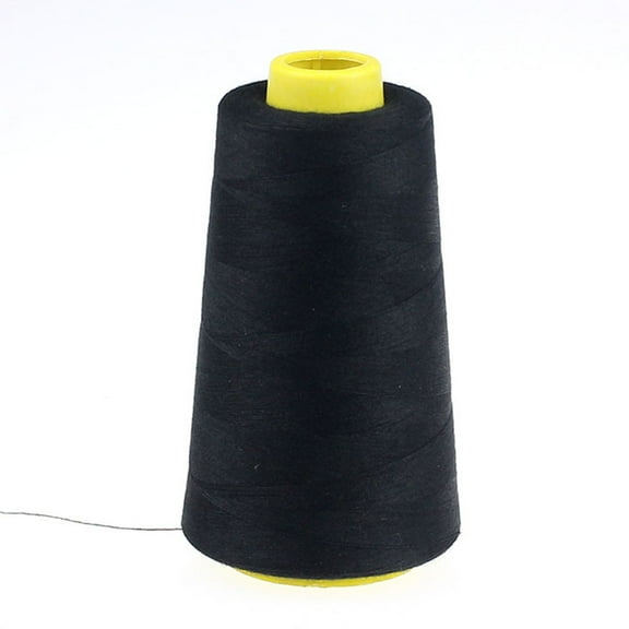 Eguiwyn Household sewing thread Household Color Polyester Sewing Thread Pagoda Thread 1PC 2300 Yards DIY Knitting DIY Black