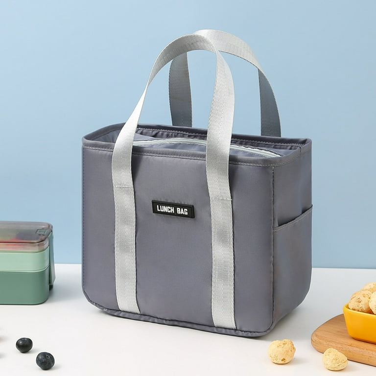 Eguiwyn Lunchboxes Women with Containers Reusable Insulated Lunch Bag with Side Pocket Leak Proof Lunch Box with Soft Padded Handles for Work School