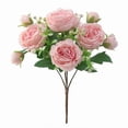 thumbnail image 1 of Eguiwyn Persian Rose Bouquet Artificial Silk Flowers For Wedding Centerpieces Home Decor, Light Pink, 1 of 4