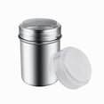 thumbnail image 1 of Eguiwyn Professional-Grade Stainless Steel Precision Mesh Powder Shaker Dredger with Airtight Sealing Lid Superior Tool for Controlled Dusting of Icing Sugar for Barista Coffee, Silver, 1 of 7