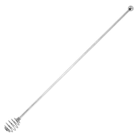Eguiwyn Reusable Stainless Steel Cocktail Stirrer, Bar Mixing Stick for Martini, Old Fashioned, Home Bar & Party Drink Accessory, Stainless Steel Stirring Spoon, Dot Design 24*2cm
