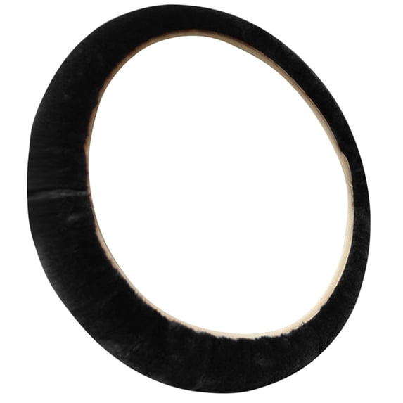 Eguiwyn Steering wheel cover Plush Car Steering Wheel Cover Soft Winter Warm Supplies Car Steering Wheel Hand Warmer Black One Size