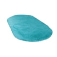 thumbnail image 1 of Eguiwyn Ultra Soft Oval Memory Foam Bath Mat, Teal Shag Bedroom Rug, Non-Slip Absorbent Floor Carpet for Shower and Bedside, Fuzzy Indoor Home Decor Mat, Blue, 1 of 2