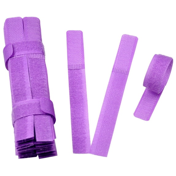 Eguiwyn Velcro strap Wire Holder Cable Fastening Ties Rope Cord 30Pcs Reusable Organizer Tools & Home Improvement Stickers Purple