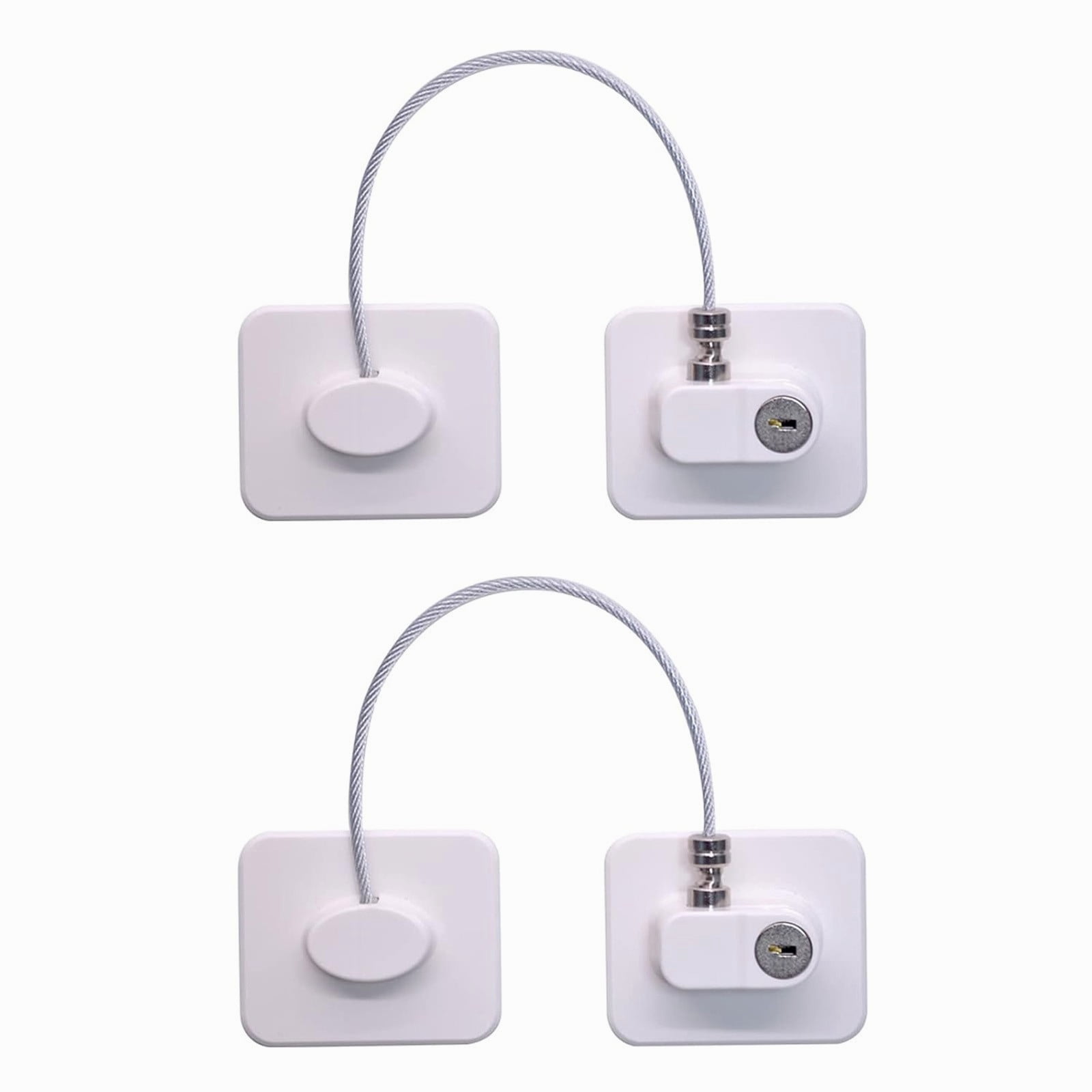 Eguiwyn White 2 Pack Refrigerator Safety Locks with Keys ...
