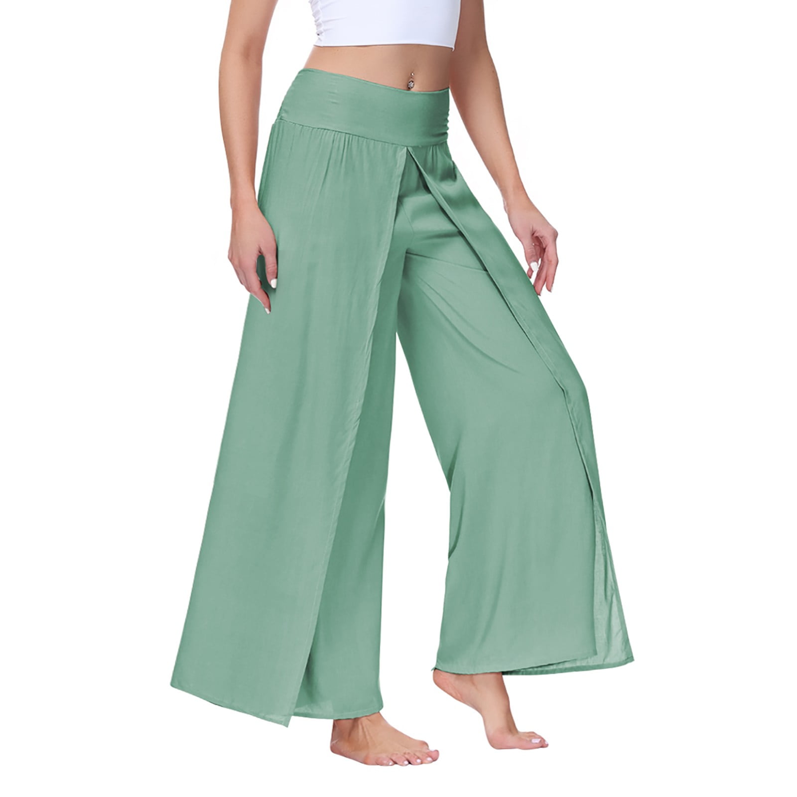 Essentials Split Leg Beach Pants | boohoo