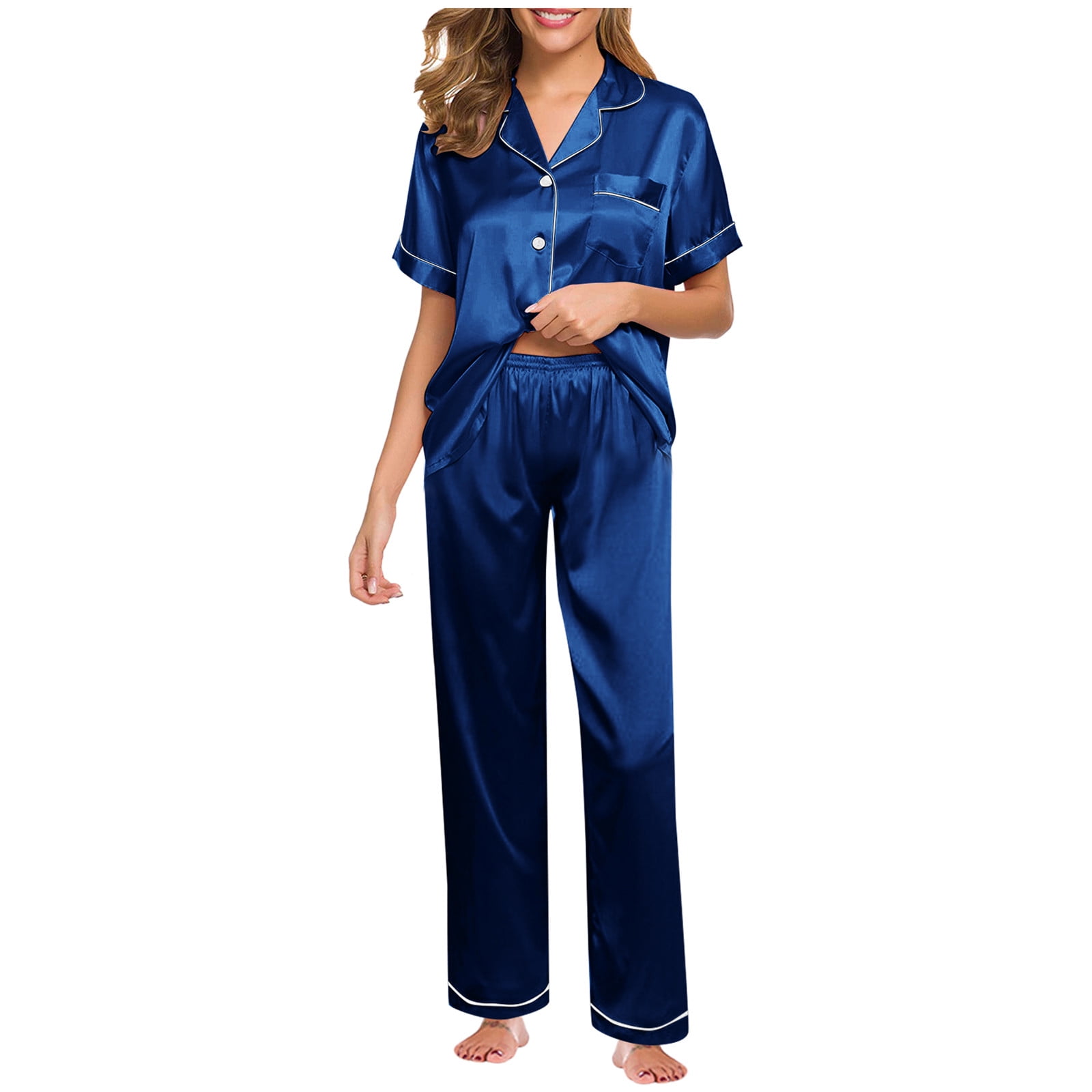 Eguiwyn Women's Nightgown Pajamas Set Nightwear Women Lingerie Robe Set
