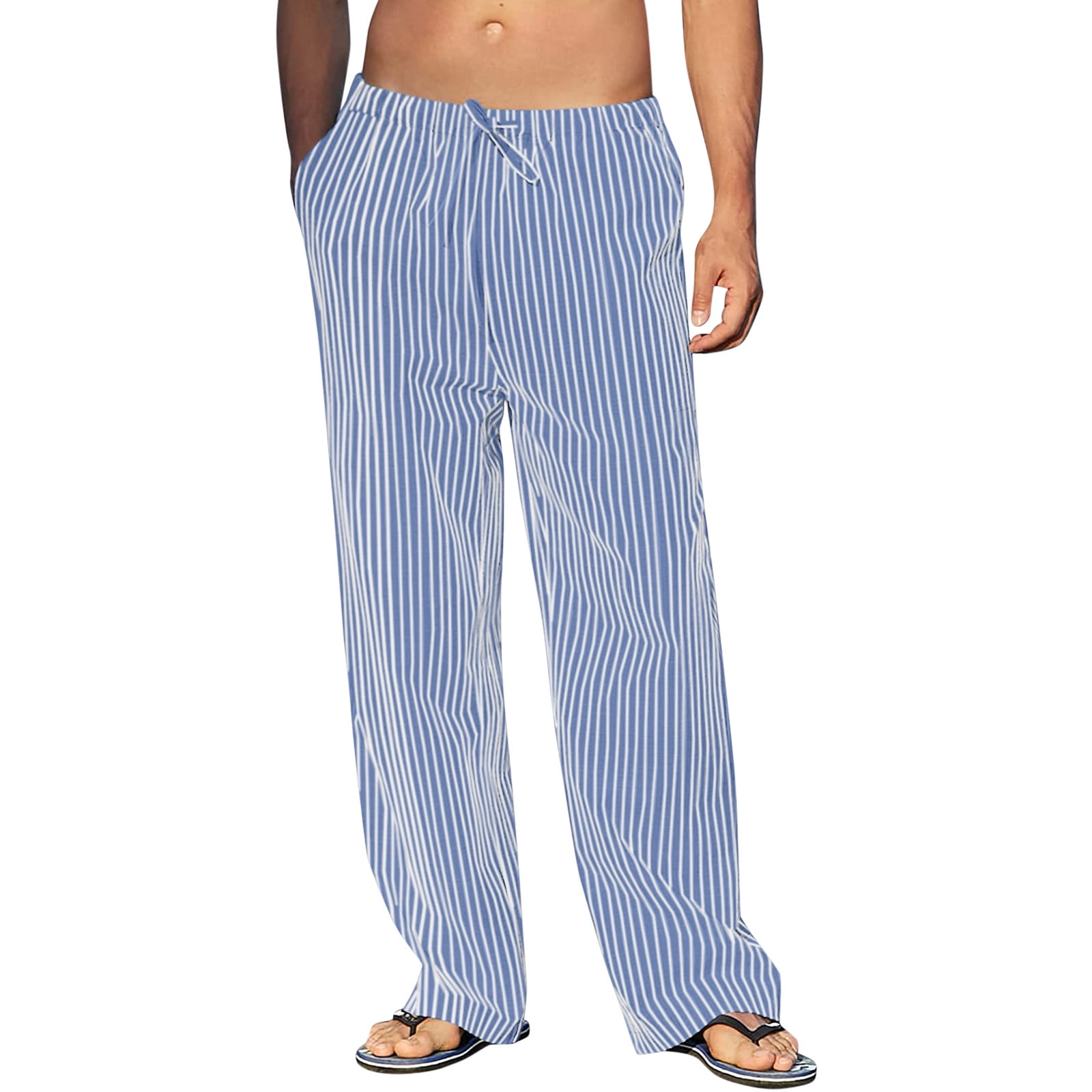 Eguiwyn cargo pants for men Stripe Print Trend Youth SweatFitness ...