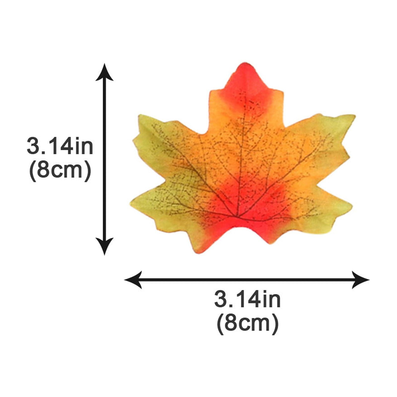 Eguiwyn maple leaves 50PCS Artificial Maple Leaves Autumn Leaves For