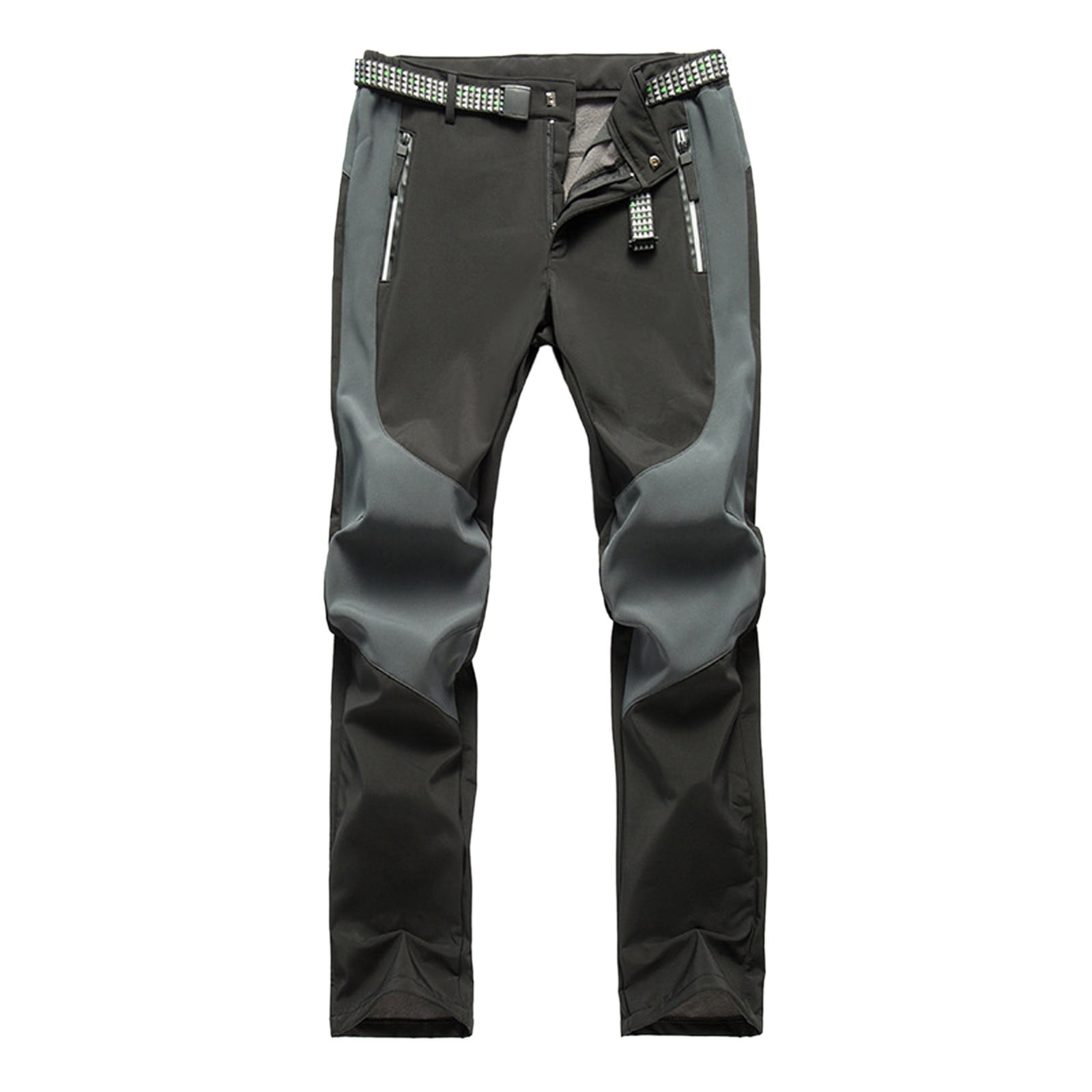 Eguiwyn mens sweatpants Color Block Hiking Windproof Work Warm Lined Trekking With Pockets