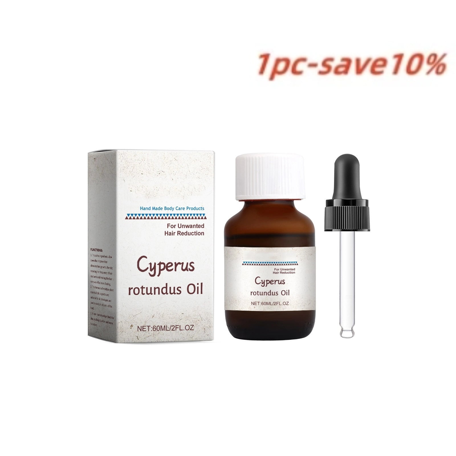 Eguobalx 60ml Cyperus Rotundus Oil Natural for Hair Removal, Reduces