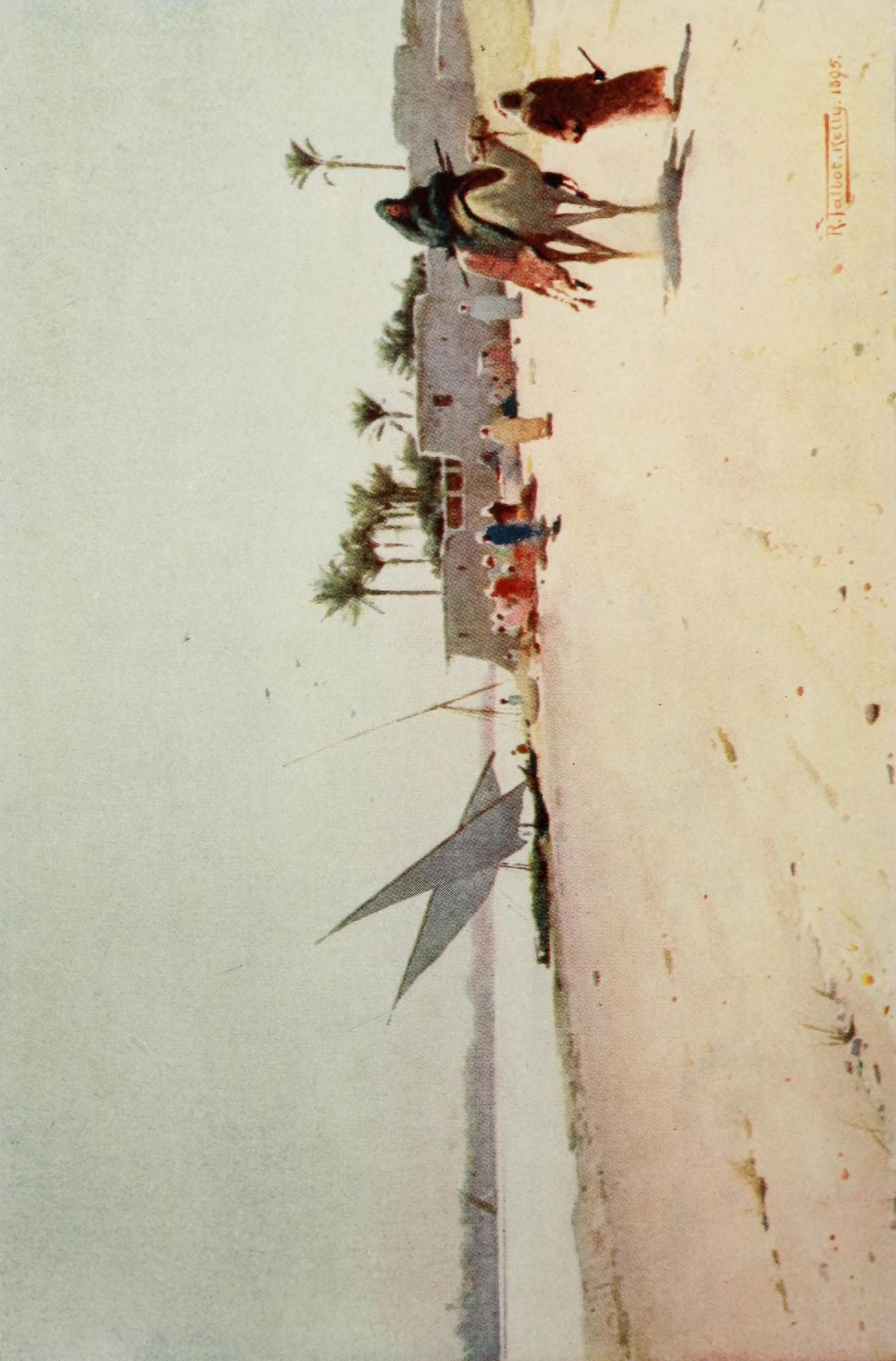 Egypt 1903 A Nile village Canvas Art - Robert Talbot Kelly (24 x 36)