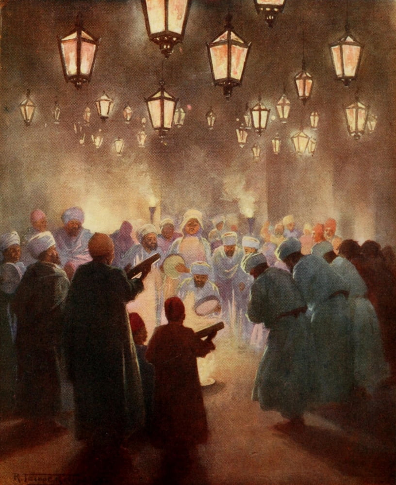 Egypt 1903 A Zikr Canvas Art - Robert Talbot Kelly (24 x 36)